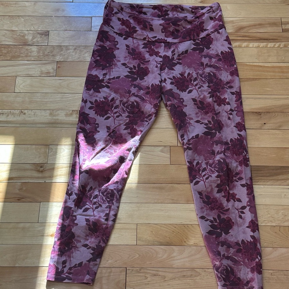No Boundaries Floral Purple Pants